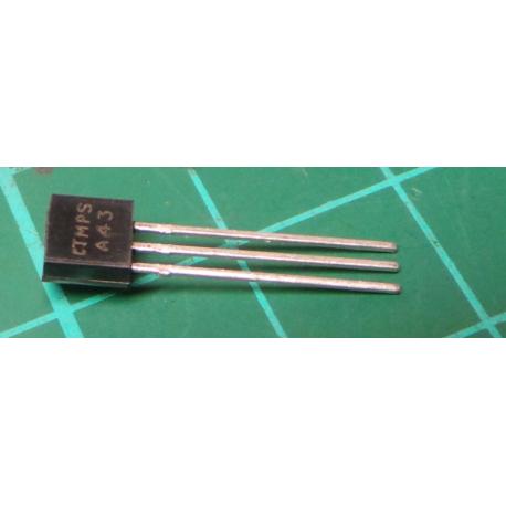 Transistor: NPN, bipolar, 200V, 500mA, 0.625 / 15W, TO92