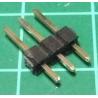 3 Pin SIL Header, Male, 2.54mm Pitch, Black
