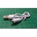USED, USB A to Micro USB Charging Cable, White