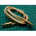 USED, USB A to Micro USB Data Cable, Gold