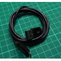 USED, USB A to Micro USB Data Cable, Black