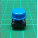 PCB Tactile Switch Momentary, SPST, 12x12x7.3mm, Blue
