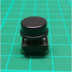 Tactile Switch PCB Tact Push Button Momentary, Black, 12 x12x 7.3mm