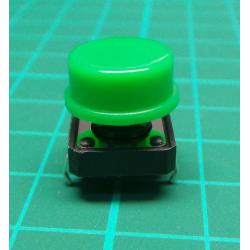 Tactile Switch PCB Tact Push Button Momentary, Green, 12 x12x 7.3mm