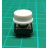 PCB Tactile Switch Momentary, SPST, 12x12x7.3mm, White