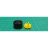Knob, Yellow, for 4mm shaft, dia. 18mm
