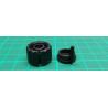 Knob, Black, for 6mm shaft, dia. 18mm