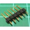 HDR 6 Pin SIL Header, Male, 2.54mm Pitch, Black