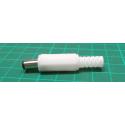 Power DC connector 2,1x5,5x9,5mm white