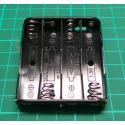 Battery Holder, 4 x AAA, Solder Tags
