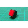 Switch, SPST, Push to make, Momentry, 13x13mm, Red