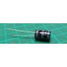 Capacitor, 220uF, 25V, Electrolytic, 105°C, 8x12x5mm