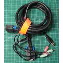 USED, VGA, Sound + USB KVM Cable