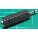 3.5mm mono plug to 6.35mm mono socket, Jack Adaptor