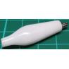 Croc Clip, White, Insulated, 27mm