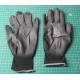 Seamless work gloves with PU palm - size 10, black