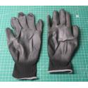 Seamless work gloves, PU, size 10, black