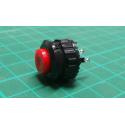Switch, Pushbutton, push to break, momentary, ON-(OFF), 125V, 1A, red