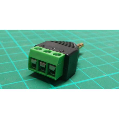 JACK 3,5 stereo connector with terminal block