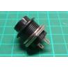 Switch, Pushbutton, push to make, OFF-(ON), 250V, 3A, for 16mm hole, black