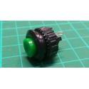 Switch, Pushbutton, push to break, ON-(OFF), 125V, 1A, green
