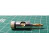 All Metal Banana with screw clamp, Gold Plated, black stripe