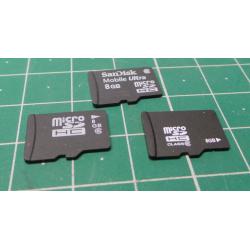USED, Micro SD, 8GB, Class 6