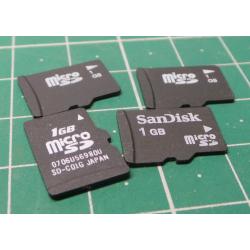 USED, Micro SD, 1GB, Class 4