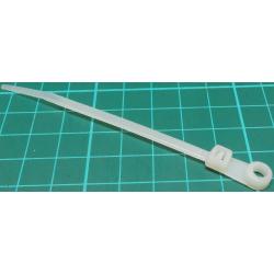 Cable Tie, 3.6x100mm, White, With Eyelet