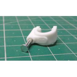 Cable clamp 8mm white, package 100pcs
