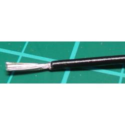 18AWG, 1mm2, Stranded, PVC, 80deg, Black