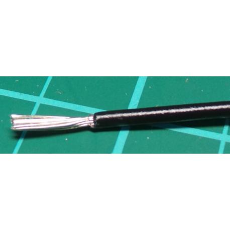 18AWG, 1mm2, Stranded, PVC, 80deg, Black