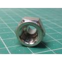 Coupling Nut, Unknown size, 28 Threads per inch, Major Dia, 0.383" / 9.74mm