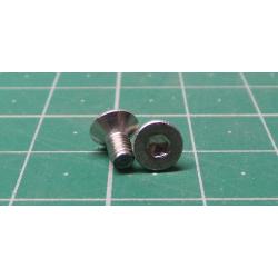 Screw, 4-48 UNF x 7/32", Countersunk Head, Hex, Stainless