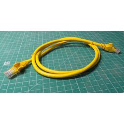 Cat 5e Patch Cable, Yellow, 1M