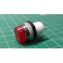 Panel Mount Indicator Bulb Holder, 12.7mm Panel Hole Diameter, T1 LES or T1 Miniature Flange lamp, rs p/n 565-153