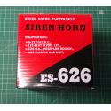SIREN HORN, 15W, 12V, 1 tone, ES-626