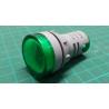 Panel Voltmeter, Green, 60-500VAC, AD16-22DSV