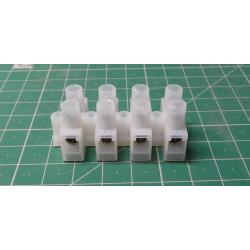 Terminal Block, 4 way, for 6mm2 wire, 12mm PITCH, 41AMP, NYLON