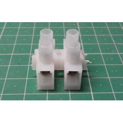 Terminal Block, 2way for 6mm2 wire, 12mm PITCH, 41AMP, NYLON