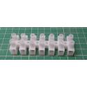 Terminal Block, 7 way, for 6mm2 wire, 12mm PITCH, 41AMP, NYLON