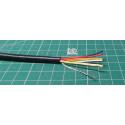 Vented Cable, 6 Core, Foil Screen + Drain Wire, 24AWG, 7/0.2 cores, Druck 192-004, per meter