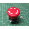 Teknic, Mushroom Head Push Button, Plastic 40mm, Turn to release, Red, P2AML4, 103-000-187
