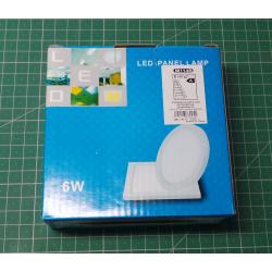 LED Downlight 6W, 120x120mm, white, 230V / 6W, surface mounted