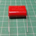 Capacitor, 6.8uF, 100V, polyester, Pitch: 25mm, ± 10%