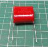 Capacitor, 10uF, 100V, polyester, Pitch: 25mm, ± 10%