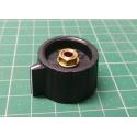 Cap is KNB133, Sifam 29mm Black Potentiometer Knob for 6mm Shaft Slotted, SP291 006 BLACK, RS P/N 407-2481