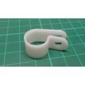 P Clip, Screw Mount Cable Clamp, Nylon 6.6 (Polyamide 6.6), Natural, 10 mm, HellermannTyton 211-60039