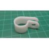 P Clip, Screw Mount Cable Clamp, Nylon 6.6 (Polyamide 6.6), Natural, 10 mm, HellermannTyton 211-60039