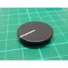 For KNB103, Sifam 29mm Black Potentiometer Knob Cap, C291-BLK, RS P/N 226-016